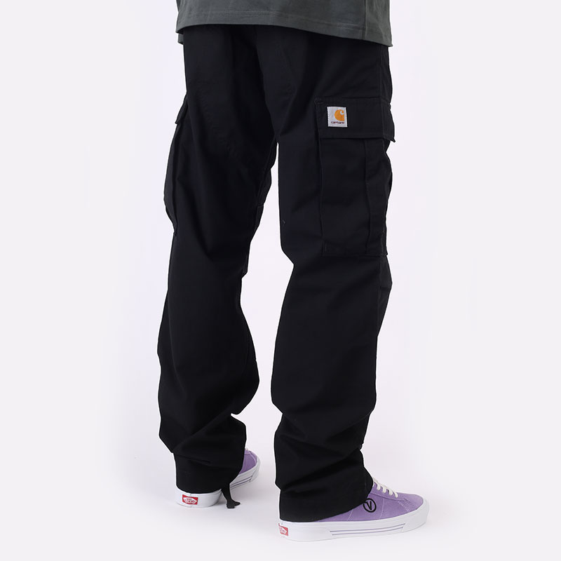 мужские черные брюки Carhartt WIP Regular Cargo Pant I015875-black - цена, описание, фото 7
